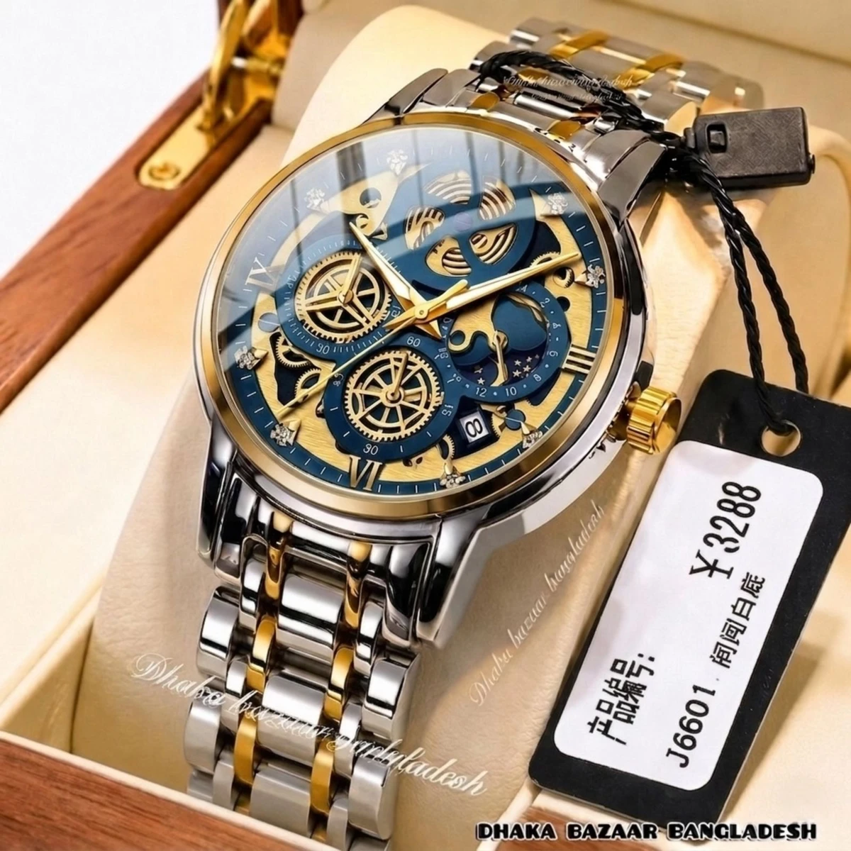3352 BOSS OliveZ নতুন ডিজাইনের পুরুষদের জন্য ঘড়ি BSILVER GOLDEN BLUE
