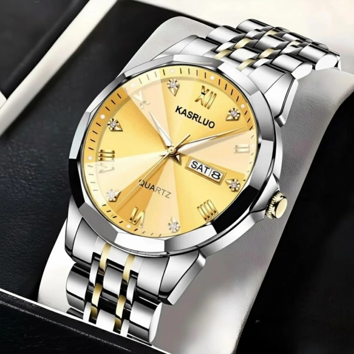KASARULSZ KAZ নতুন ডিজাইনের পুরুষদের জন্য ঘড়ি BSILVER GOLDEN GOLDEN