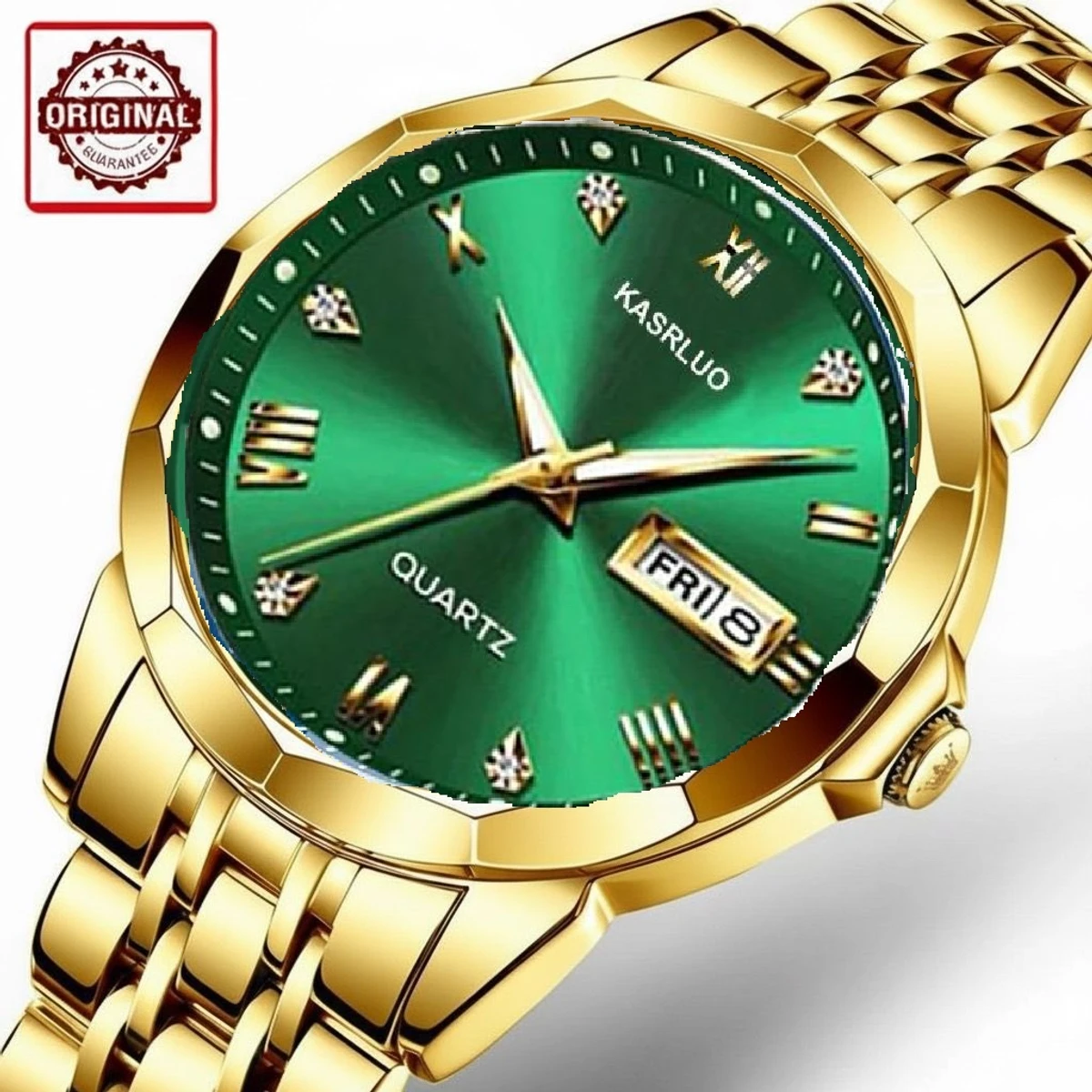 KAS MAN নতুন ডিজাইনের পুরুষদের জন্য ঘড়ি GOLDEN GREEN