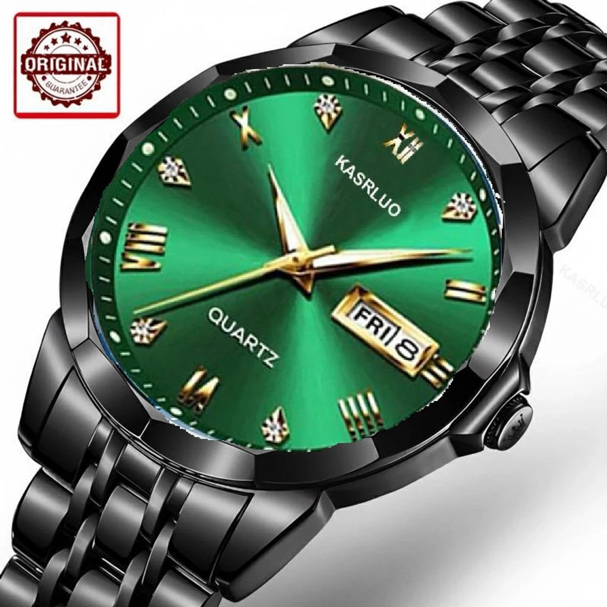 KAS MAN নতুন ডিজাইনের পুরুষদের জন্য ঘড়ি BLACK GREEN