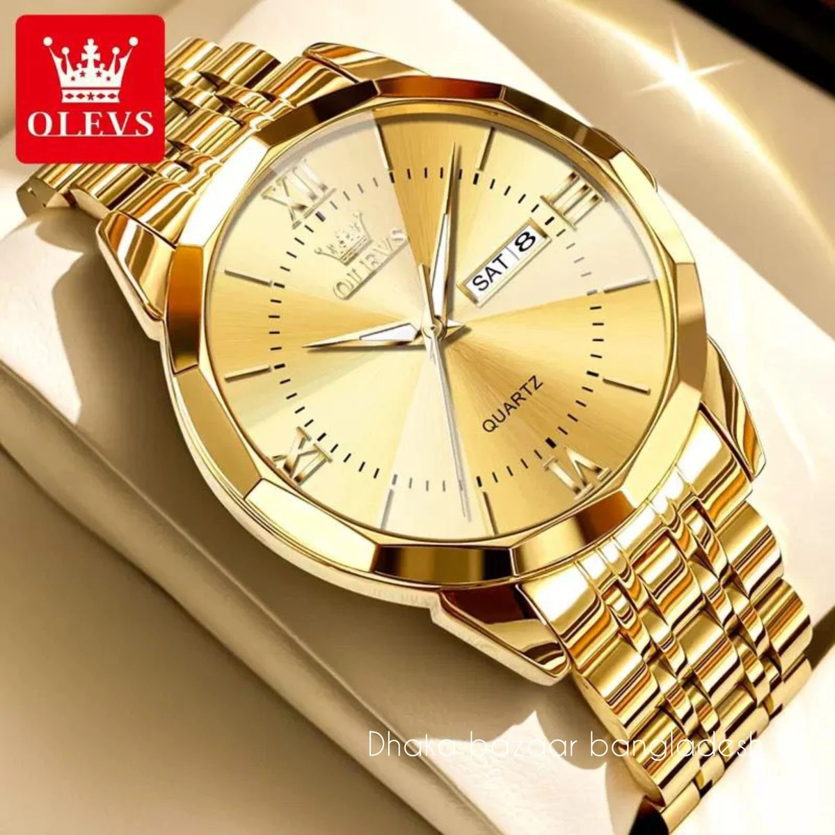 00310 OLIVESZ নতুন ডিজাইনের পুরুষদের জন্য ঘড়ি GOLDEN