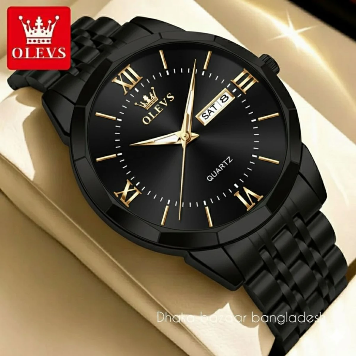 00310 OliveZ নতুন ডিজাইনের পুরুষদের জন্য ঘড়ি BLACK