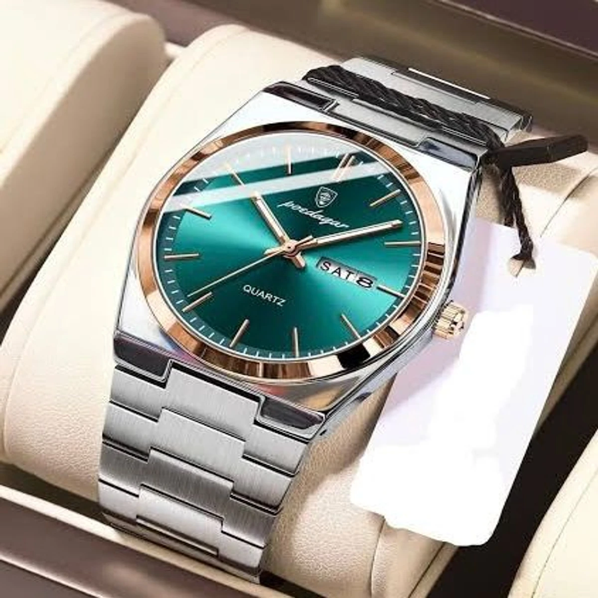 PEODAGOR 9030 নতুন ডিজাইনের পুরুষদের জন্য ঘড়ি SILVER GOLDEN GREEN