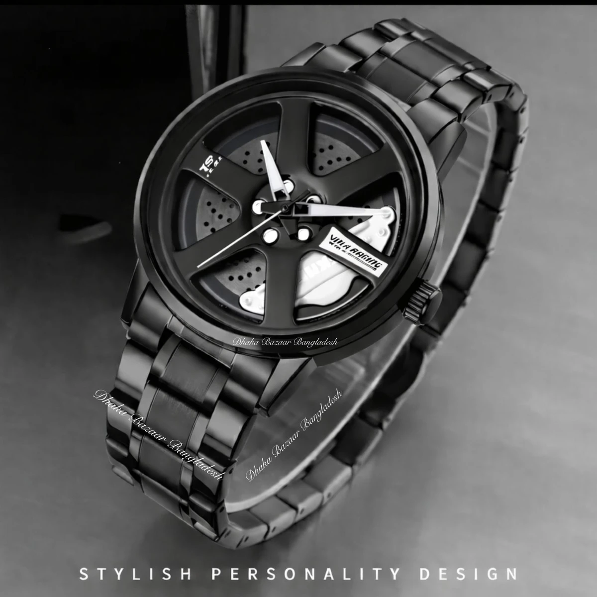 CHORKI 1010 নতুন ডিজাইনের পুরুষদের জন্য ঘড়ি BLACK WHITE