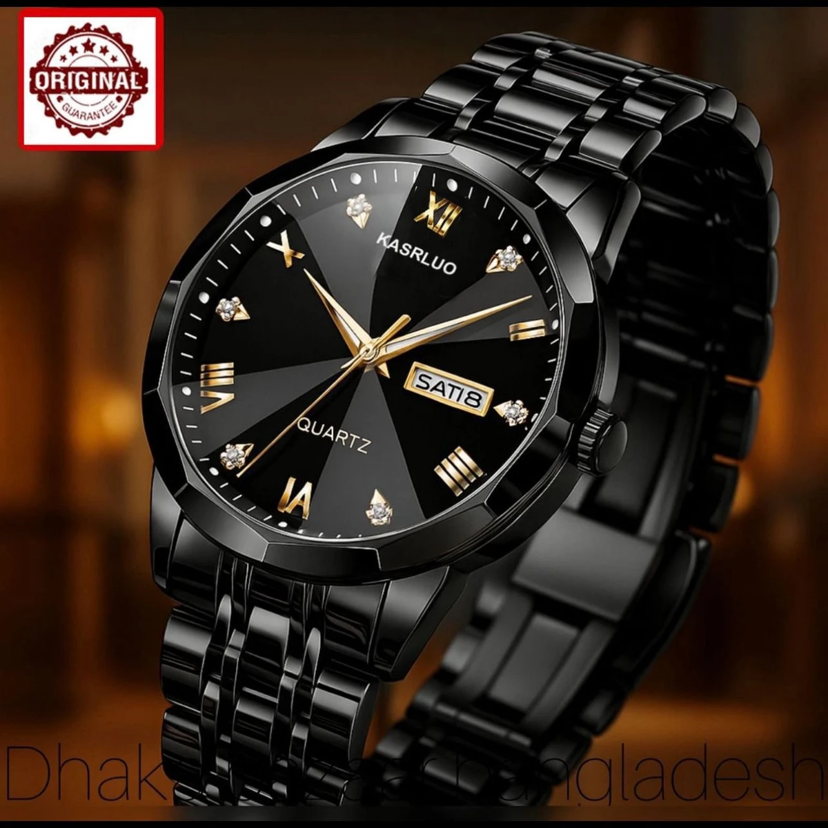 KAS MAN নতুন ডিজাইনের পুরুষদের জন্য ঘড়ি BLACK