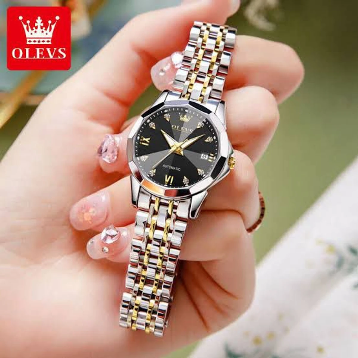 WOMAN OLIVES 81999 নতুন ডিজাইনের মেয়েদের জন্য ঘড়ি SILVER GOLDEN BLACK
