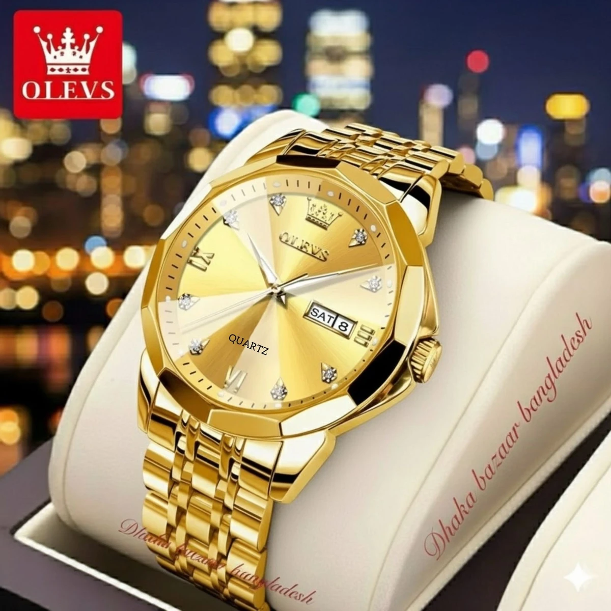 OliveZ নতুন ডিজাইনের পুরুষদের জন্য ঘড়ি GOLDEN