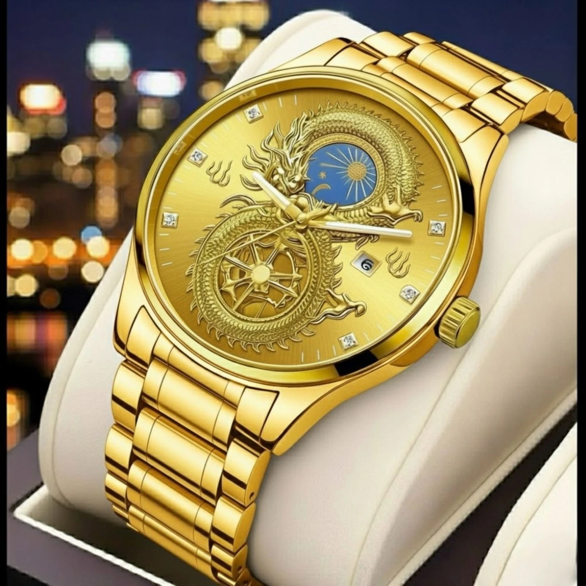 BIN S999 নন কর্ণগ্রাফ নতুন ডিজাইনের পুরুষদের জন্য ঘড়ি FULL GOLDEN