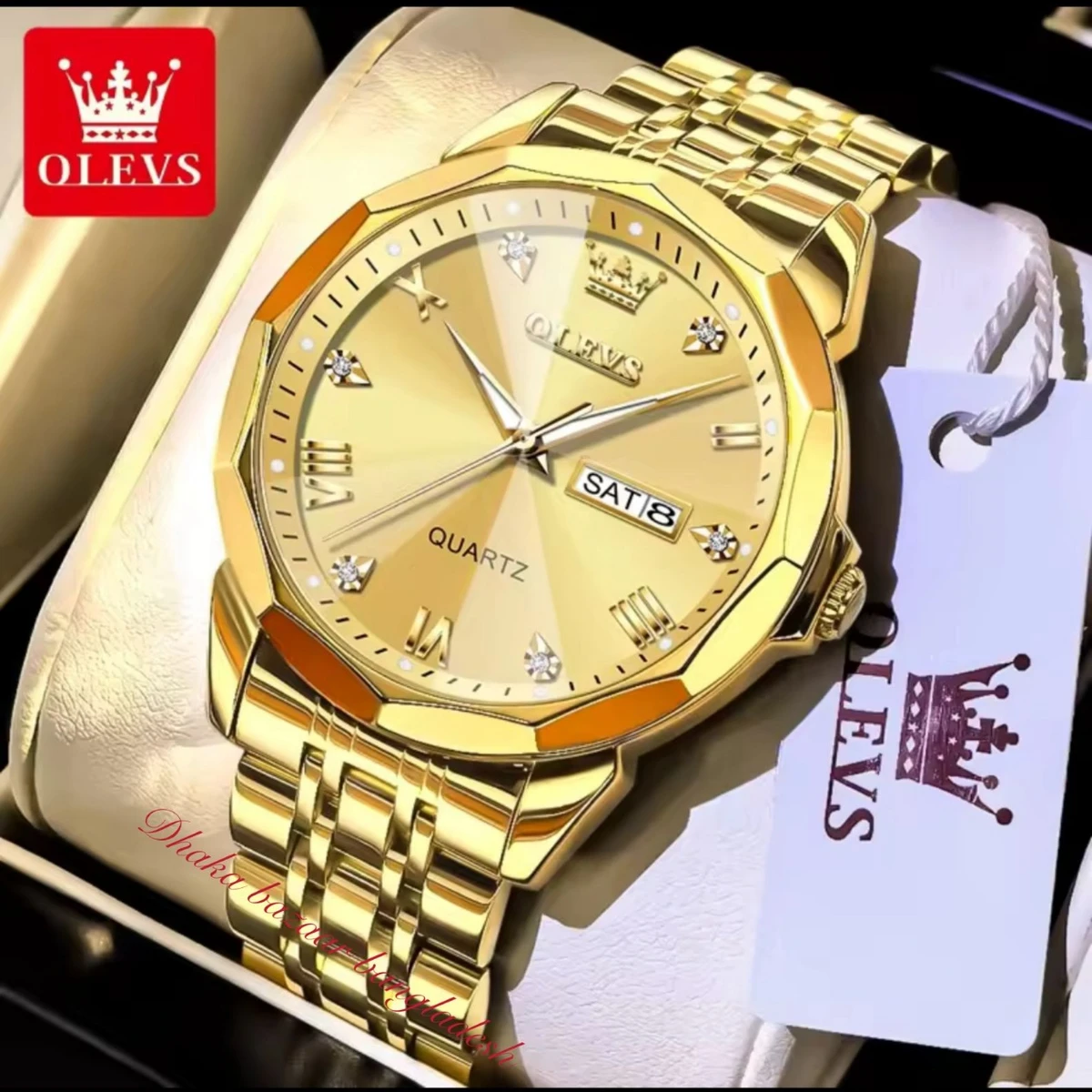 OliveZ নতুন ডিজাইনের পুরুষদের জন্য ঘড়ি GOLDEN