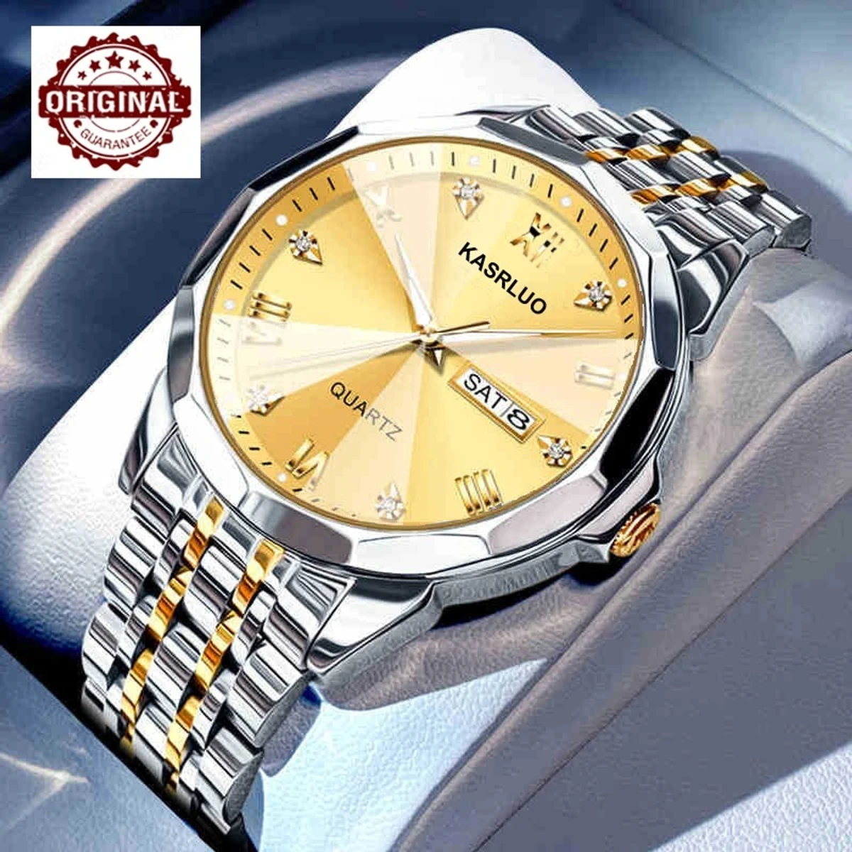 KAS MAN নতুন ডিজাইনের পুরুষদের জন্য ঘড়ি  SILVER GOLDEN GOLDEN
