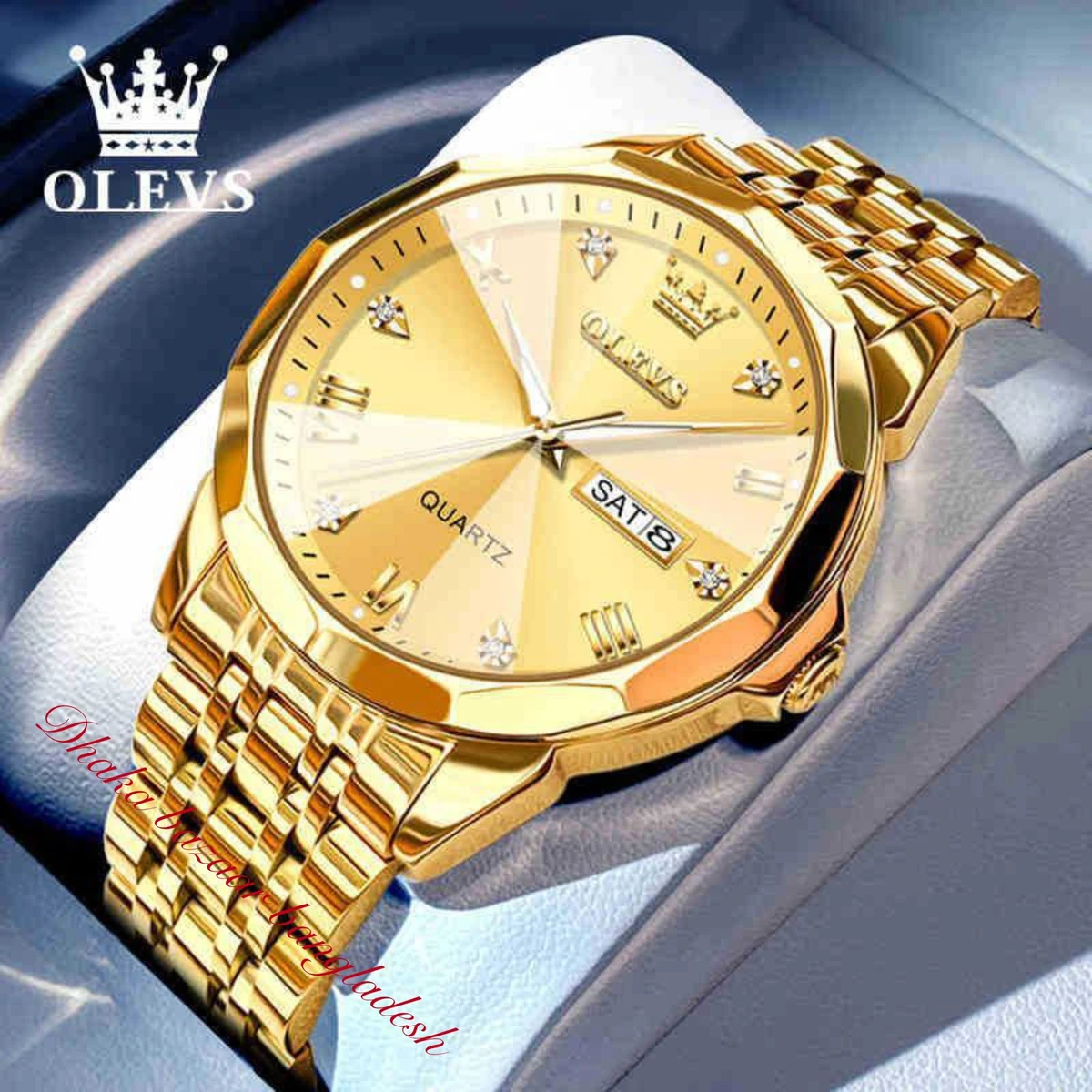 OLIVESZ নতুন ডিজাইনের পুরুষদের জন্য ঘড়ি GOLDEN