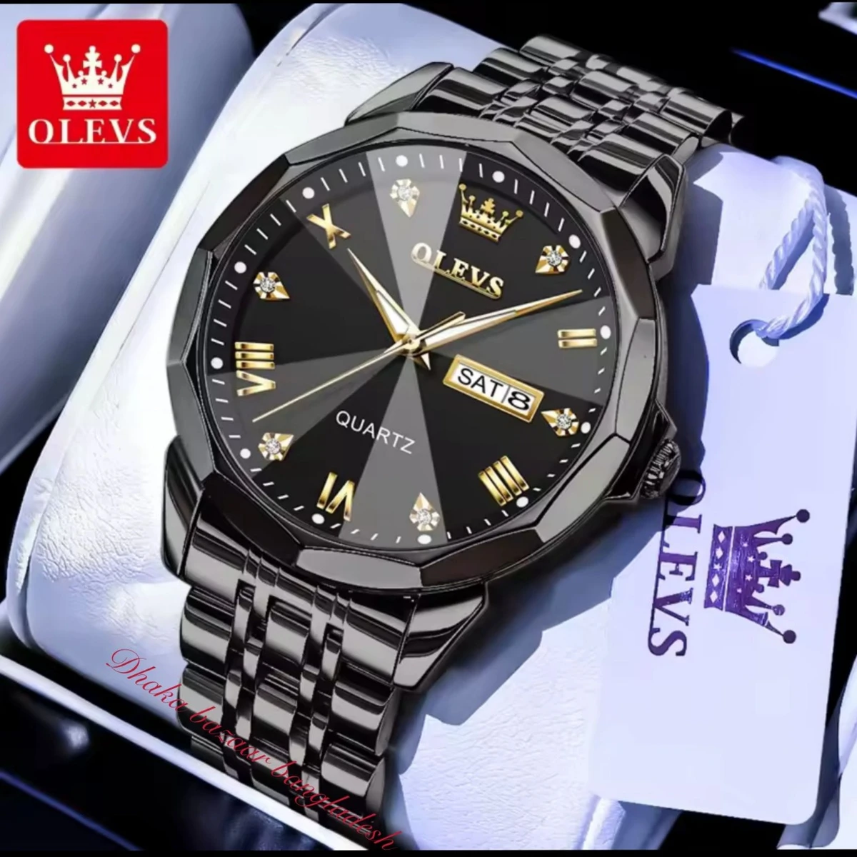 OliveZ নতুন ডিজাইনের পুরুষদের জন্য ঘড়ি BLACK